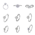 Ready to Ship High End Silver Jewelry Wedding Rings Adjustable Ring for Women